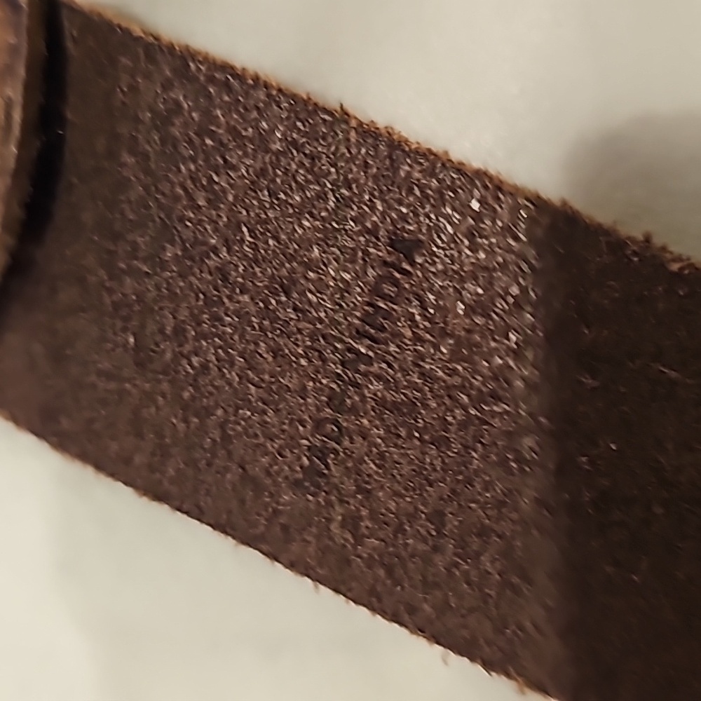 Frye suede belt 40 inches end to end soft brown brass buckle - Picture 5 of 9